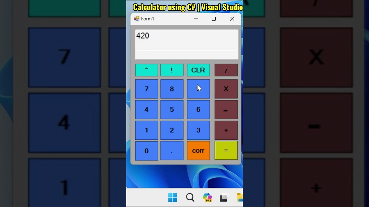 C# #calculator #using #visualstudio