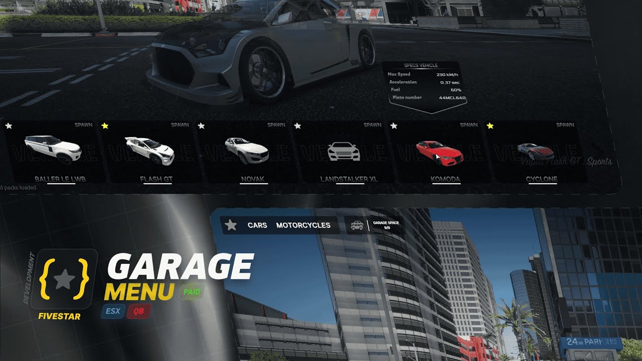 FiveStar-Garage + Impound [ESX, QB] thumbnail 2