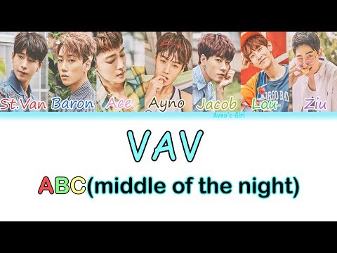 VAV - ABC (Middle of the night) Lyrics [Han/Rom/Eng/Color coded]