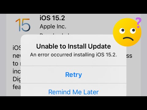 Fix unable to install update an error occurred installing ios 15.2 | iPhone