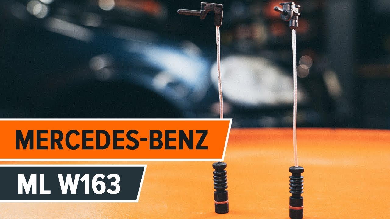 Πώς να αλλάξετε αισθητήρας φθοράς τακάκια φρένων εμπρός σε Mercedes ML W163 - Οδηγίες αντικατάστασης