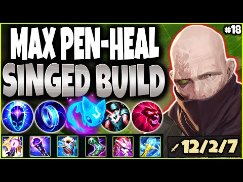 Singed will BURN ALL while HEALING ~ LoL Meta Singed Build Guide #18 🔥 LoL Top Singed s12 Gameplay