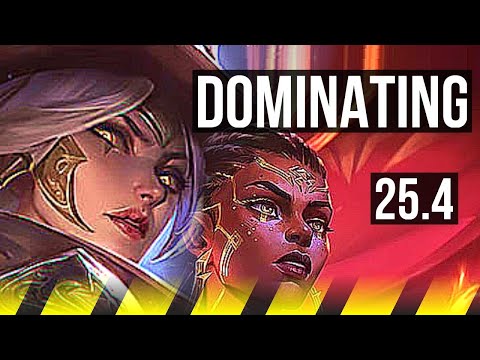 ASHE & Pantheon vs MEL & Elise (ADC) | Dominating | KR Master | 25.4