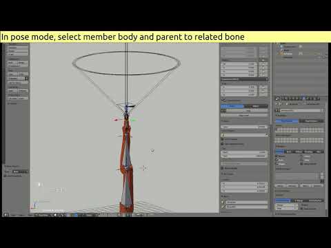 Virtual Robotic Arm (Blender)-9: Parenting model to armature