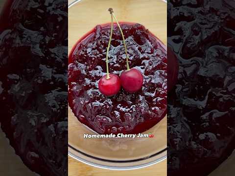 3-Ingredient Cherry Jam Recipe🍒| No Pectin, No Preservatives | Easy & Homemade #sukoon #cherryjam