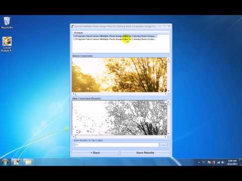 Convert Multiple Photo Image Files To Coloring Book (Grayscale) Image Files Software