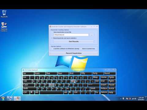 Keystroke Counter and Frequency Recorder Software