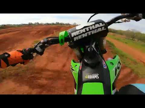 A lap on the supercross at moto x compound