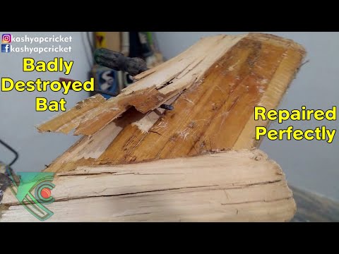 Repaired a badly broken cricket bat | Cricket bat repair | How to repair a cricket bat? | Bat Fixing