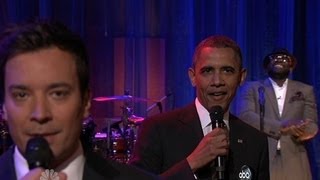 Jimmy Fallon and President Obama Slow Jams the News with The Roots