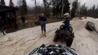 preview picture of video 'HILL UP RIDE OZOLKALNS 2014 2Starts ATV 4x4 Snow'