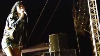 Sleigh Bells @ FYF 2012 opening number-&quot;Demons&quot;- (shot from the pit)