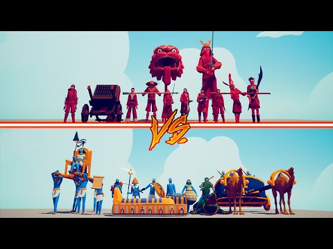 DYNASTY TEAM vs EGYPT TEAM Part 1 - Totally Accurate Battle Simulator | TABS