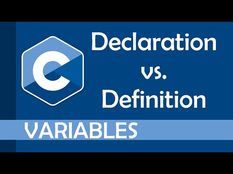 Declaration vs. Definition of a variable in C