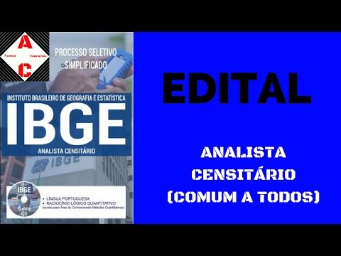 Edital Concurso IBGE 2017 - Analista Censitário (Comum a Todos)