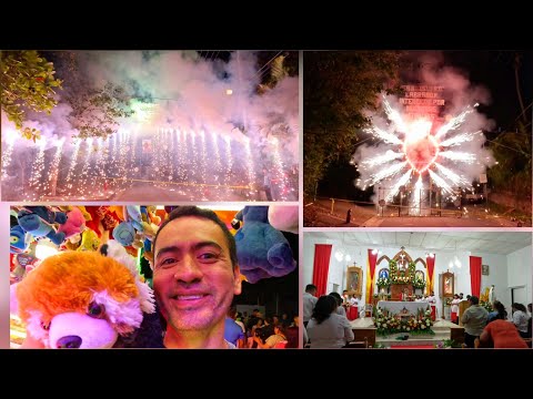 Vispera, Castillo y Toritos en Fiestas de Cantón San Isidro, Verapaz, San Vicente