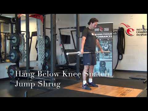 Hang Below Knee Snatch Jump Shrug