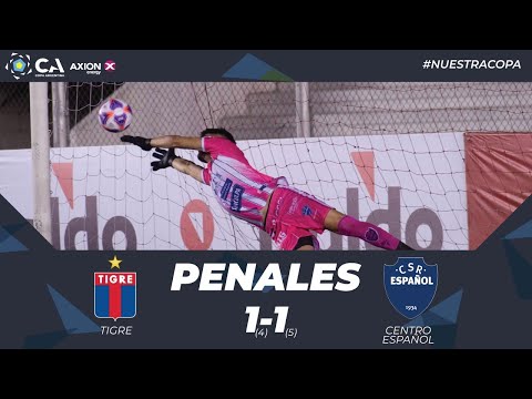 La definición por penales. Tigre 1 (4) - Centro Español 1 (5). 32avos. Undécima edición.