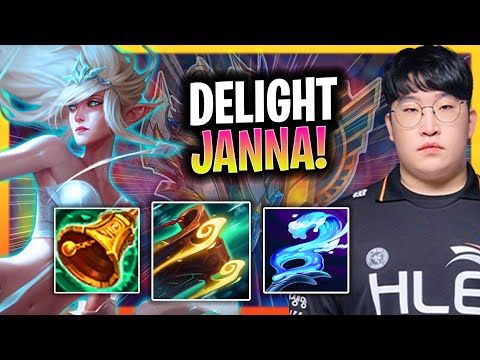 DELIGHT CRAZY GAME WITH JANNA! | HLE Delight Plays Janna Support vs Braum!  Season 2024