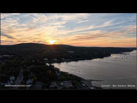 Bar Harbor Sunset Drone Video