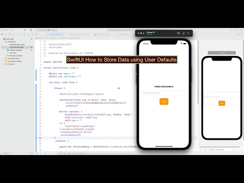 SwiftUI How to Store Data using User Defaults
