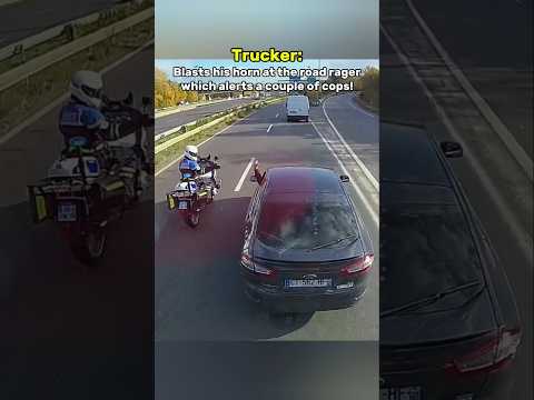 Brake Check On Semi Driver Goes Wrong!