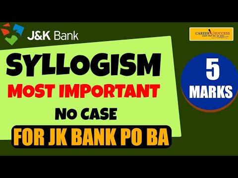 SYLLOGISM MOST IMPORTANT CASE |PART 4 |NO CASE |JK BANK PO BA WITH EXAMPLES|DETAILED TOPIC |5 MARKS