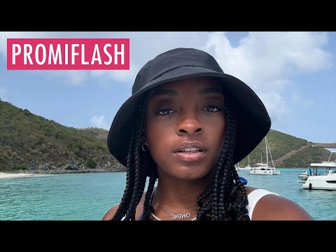 Simone Biles begeistert auf Jacht vor sonniger Traumkulisse