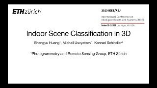 Indoor Scene Recognition in 3D, IROS 2020