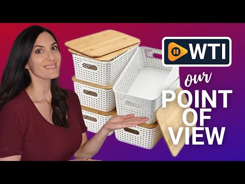 Set of 6 Storage Baskets With Bamboo Lids - WTI product video review