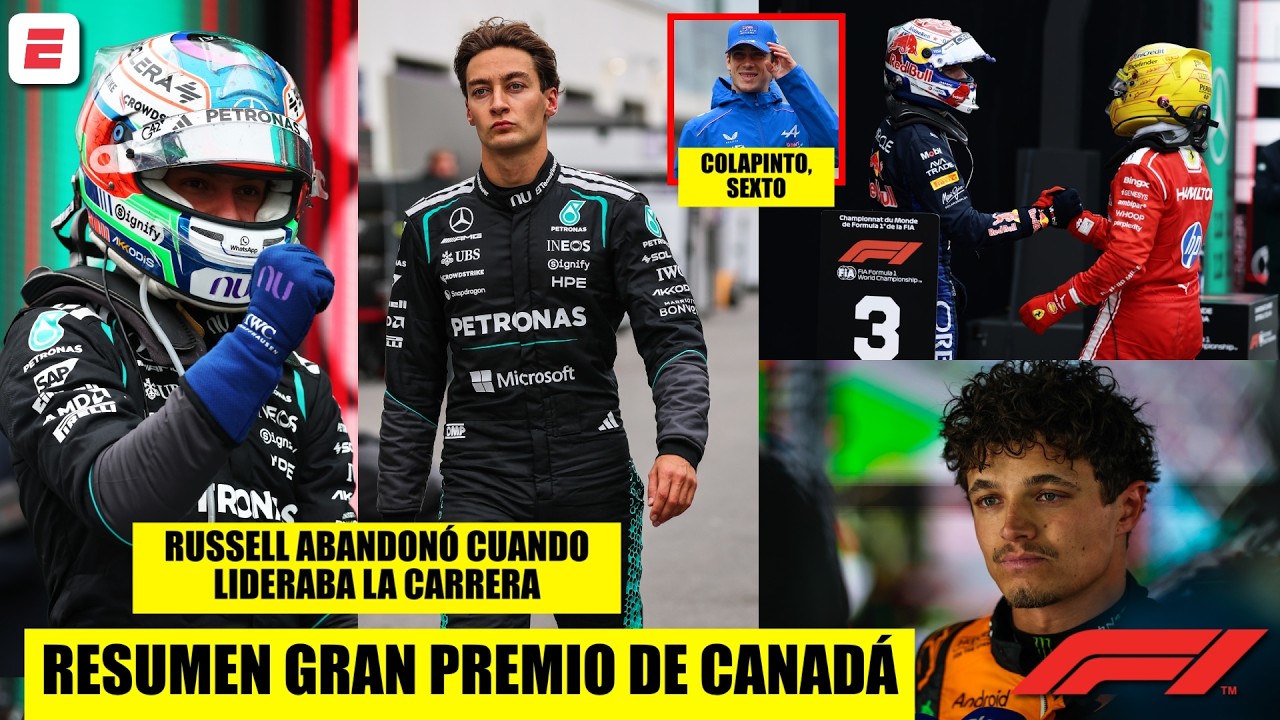 DRAMA TOTAL en Canadá. ANTONELLI GANA ante ABANDONO DE RUSSELL. HAMILTON supera a VERSTAPPEN | F1