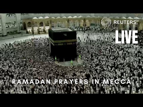 LIVE: Muslims gather in Mecca for first evening of Ramadan prayers