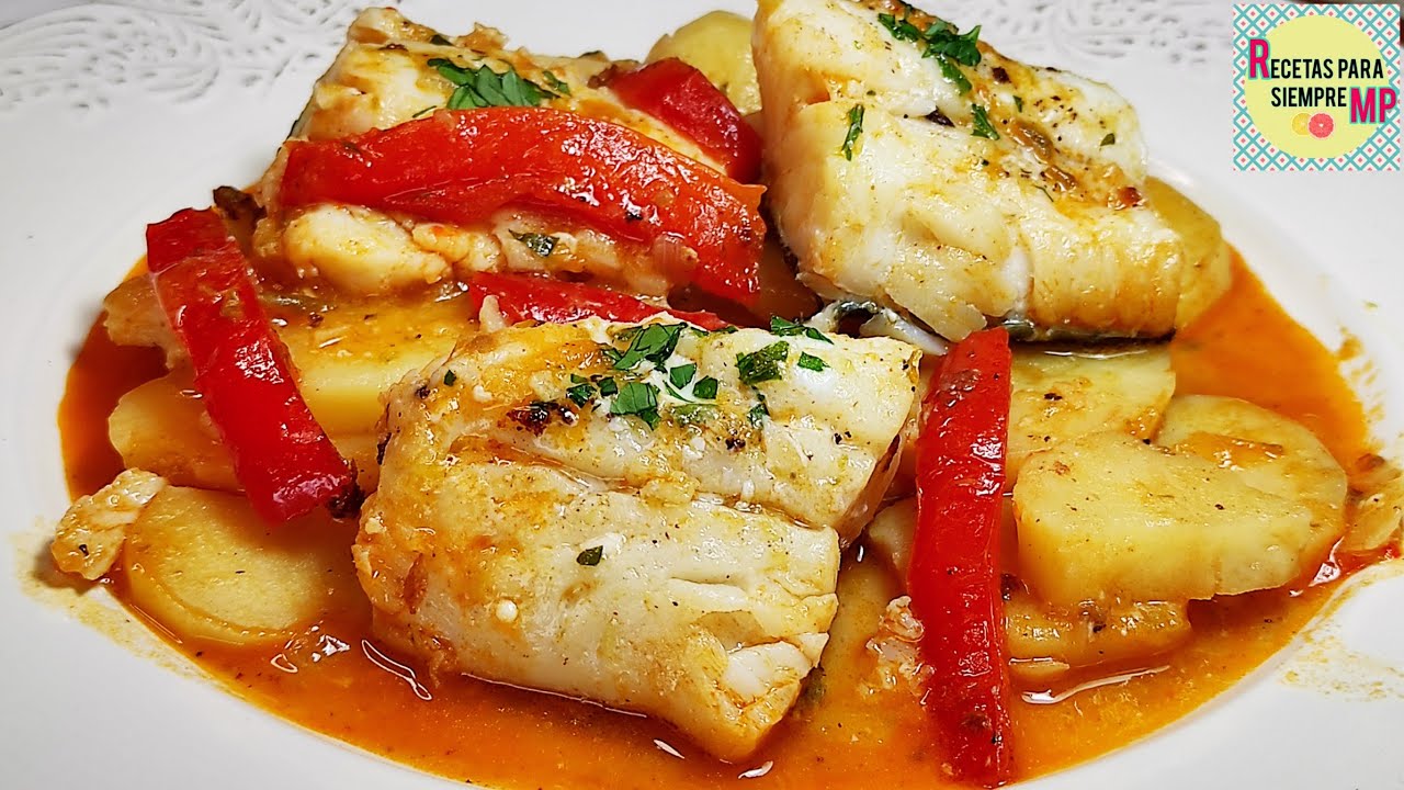 Watch Bacalao guisado con Patatas y Pimientos, Fácil y Delicioso Now Bacalao guisado con Patatas y Pimientos, Fácil y Delicioso