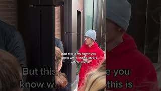 Justin Bieber confronts fans camping outside his home she asked for two hugs #justinbieber #rexmanoj