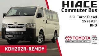 Toyota Hiace Commuter Bus - 2.5 Turbo Diesel - 15 seater - RHD