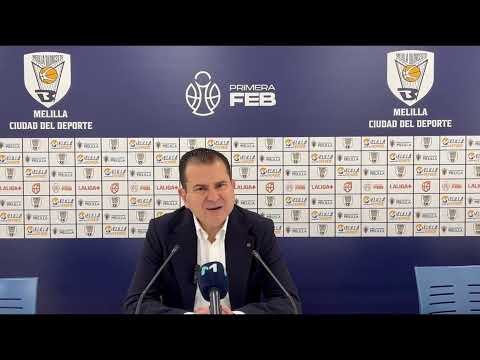 Rueda de prensa de Rafa Sanz tras concluir el partido.