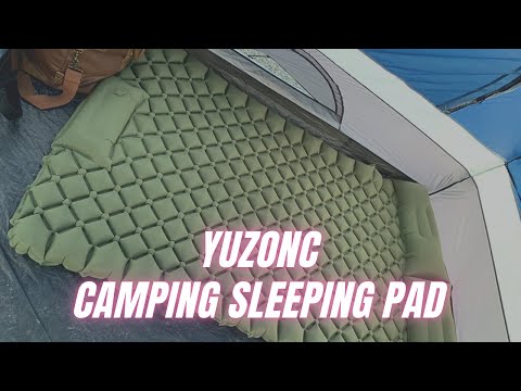 Yuzonc Double Sleeping Pad - Self Inflating 4" Extra-Thick for 2 Person with Pillow Built-in Foot Pump Inflatable Sleeping Mat for Backpacking, Hiking, Traveling, Tent, Portable Camping Mat video review thumbnail