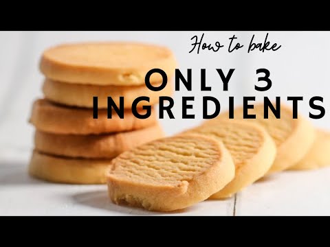 ONLY 3 INGREDIENTS BUTTER SHORTBREAD COOKIES RECIPE