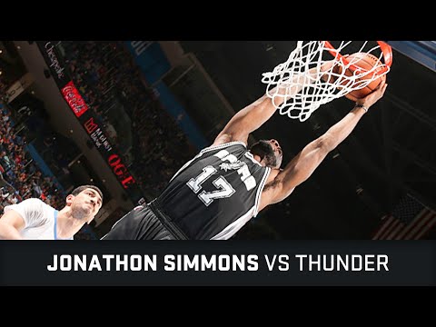 Jonathon Simmons Highlights: 17 PTS, 1 STL vs Thunder (26.03.2016)