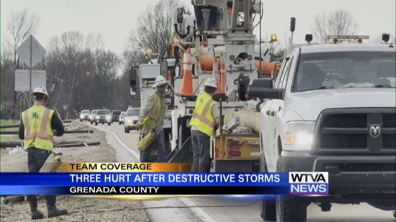 At least 3 injured in Grenada County storms