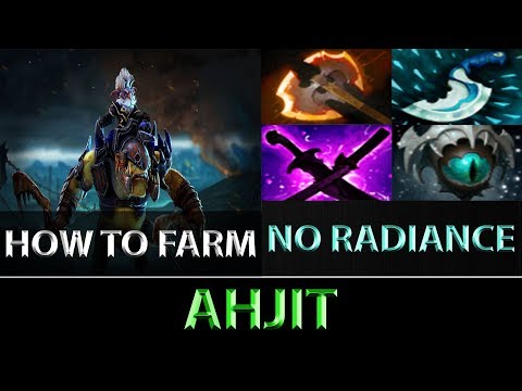 Ahjit [Alchemist] How To Farm No Radiance Build ► Dota 2 7.06f