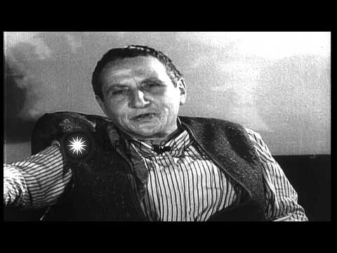 Gertrude Stein, American writer, speaks and reads from her libretto for Opera HD Stock Footage