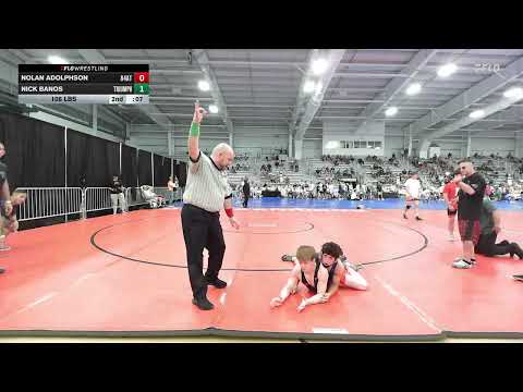 106 lbs Rr Rnd 3   Nolan Adolphson, 84 Athletes Black vs Nick Banos, Triumph Black