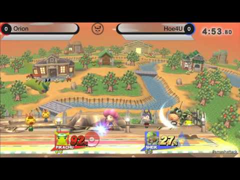 Smash Attack 3 - SSB4 Singles - Hoe4U (Pikachu) vs Orion (Sheik)