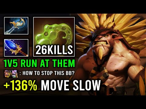 CRAZY +136% Move Slow 7.33 Echo Sabre Manta Bristleback 1v5 Most Broken Hard Carry Dota 2