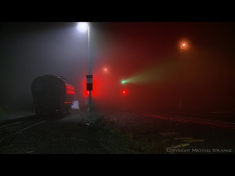 3MP9 SCT Freight Train In Night Fog - PoathTV Australian Railways