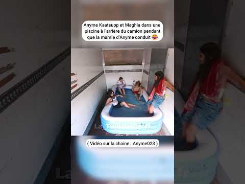 Anyme Kaatsupp et Maghla dans une piscine à l'arrière du camion 😂