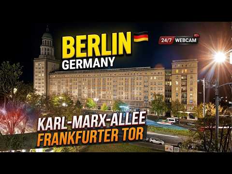 🔴 Berlin Live Webcam 24/7 - Germany, Berlin, Frankfurter Tor / Karl-Marx-Allee