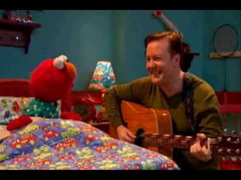 Sesame Street  -  Ricky Gervais & Elmo