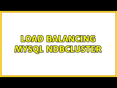 Load balancing MySQL ndbcluster